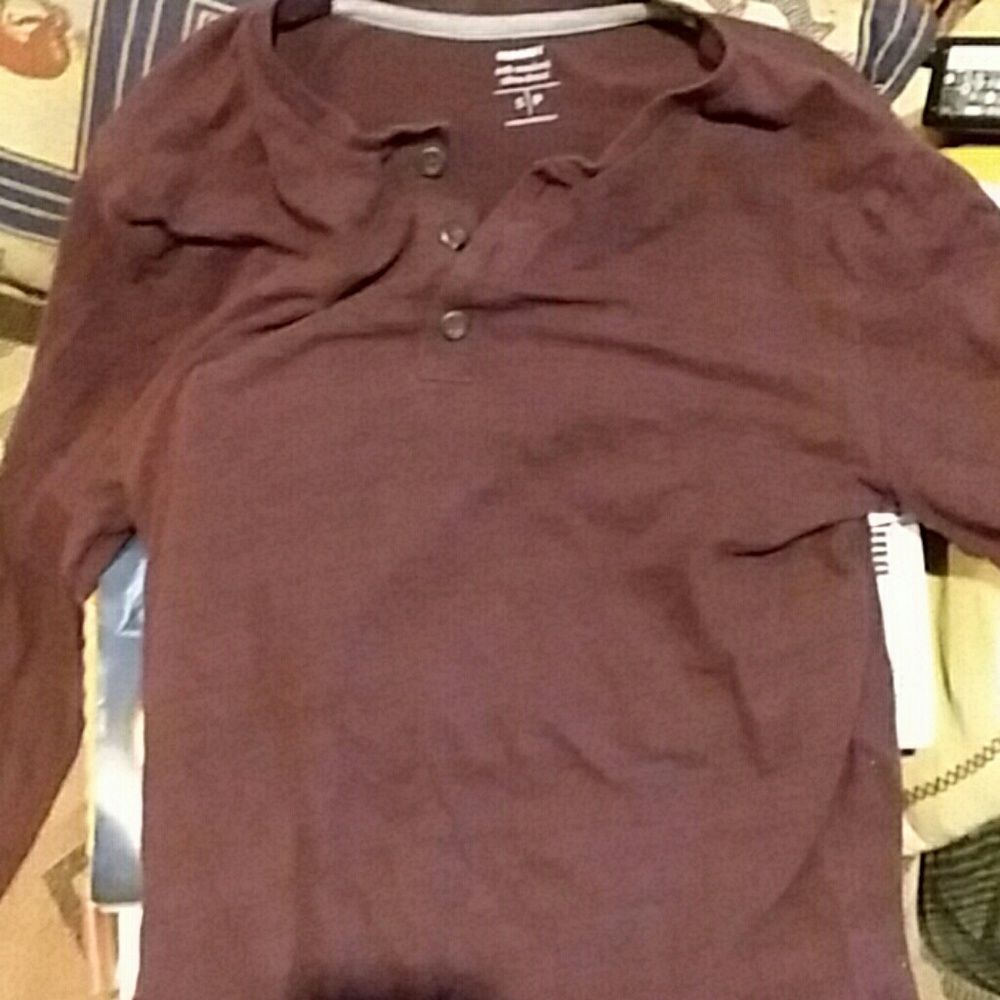 Long sleeve maroon shirt. Old navy